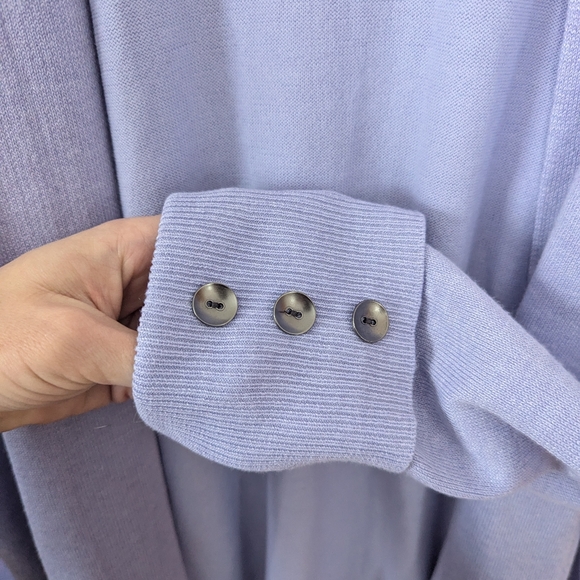 Peyton Primrose | XL | Lilac Open Front Longline Cardigan - Picture 5 of 10